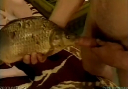 หนังโป๊ฝรั่งคลาสสิค แหวกแนวเย็ดสัตว์เอาปลามมาดูดควย ให้ยัดเข้าหีสาวฝรั่ง