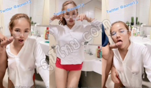 คลิปหลุดทวิตเตอร์  กำลังจับเย็ดท่าหมาตอนกำลังแปลงฟัน ผู้หญิงหุ่นอย่างอึ๋ม นมใหญ่ทะลุเสื้อ